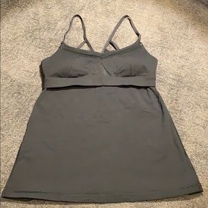 Lululemon Size 8 Black Strappy Mesh Tank